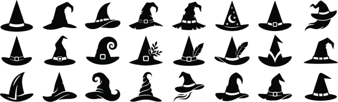 Halloween witch hats collection for oct 31 diverse styles silhouettes