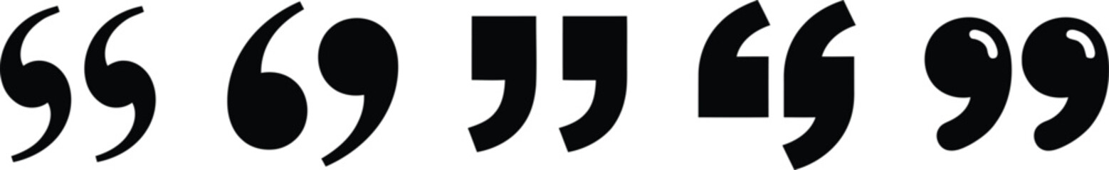Quotation marks typography design elements © MDSOFIUL