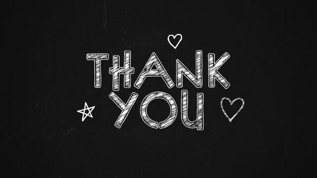 Thank You Animation Hand Drawn Doodle Style