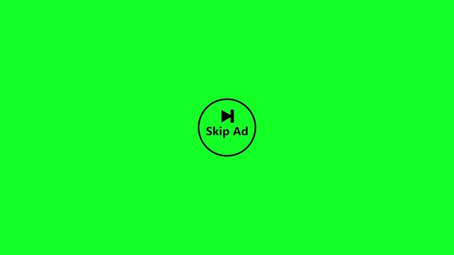 Green screen with skip ad button
