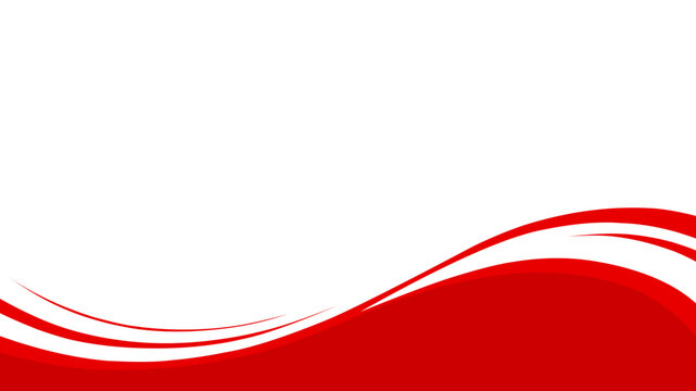Red wave abstract background illustration.A red wave design on a white background