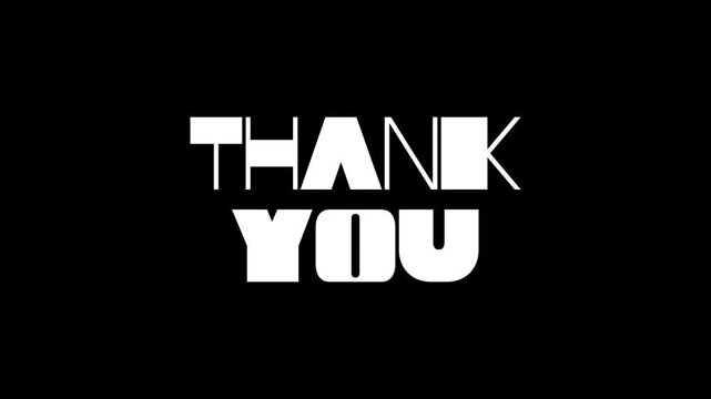 Thank You Variable Font Typography Animation