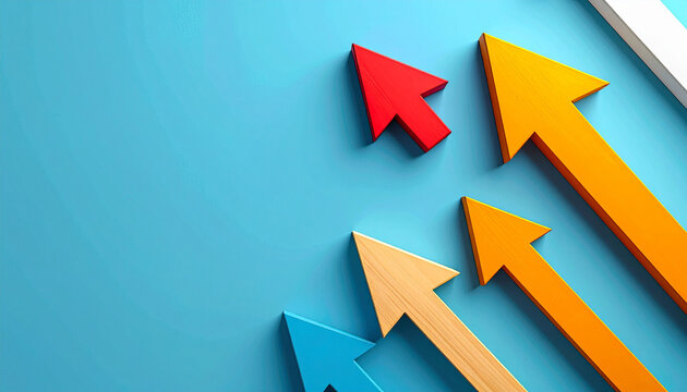 Colorful Upward Arrows Concept
