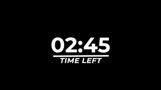 simple 3 minutes countdown timer animation, 3 minutes circle timer countdown.