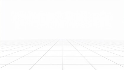 Fototapeta premium Abstract White Wall Background with Curved Lines and Blue Perspective Design for Modern Business Architecture Interior Technology Illustration