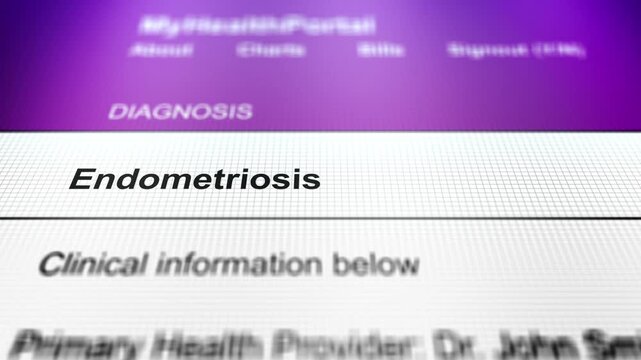 Generic Health Portal with Elbow Health Problem Diagnosis - Endometriosis