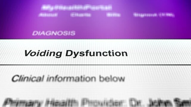 Generic Health Portal with Elbow Health Problem Diagnosis - Voiding Dysfunction.
