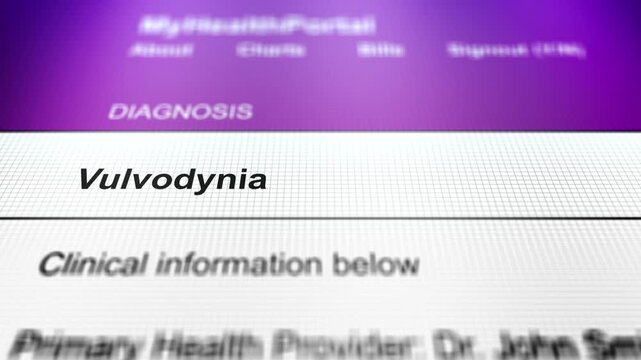 Generic Health Portal with Elbow Health Problem Diagnosis - Vulvodynia