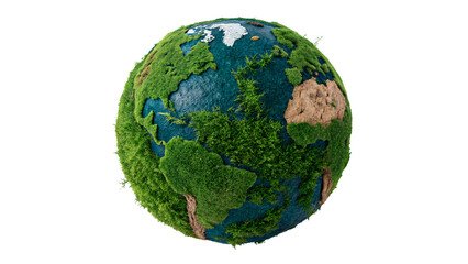 Beautiful full planet Earth globe sphere icon isolated on a transparent background © Boris
