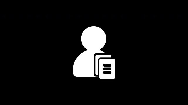 Personal Profile Dossier Identity Verification Folder White animation