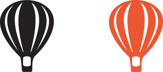 Hot air balloon icon, travel adventure, aviation tourism and flying vector illustration symbol. © MdJoynal