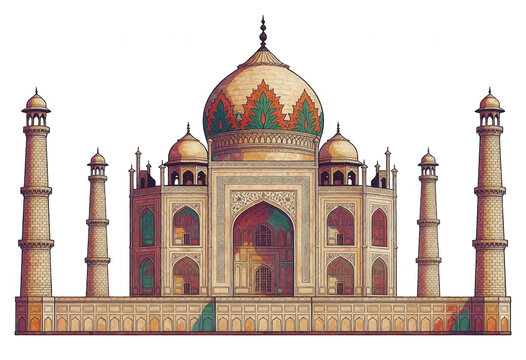 Taj Mahal 3d Render Transparent Background