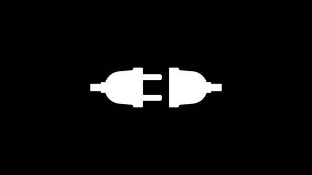 Plug In And Out Socket Connection Disconnection loop animation