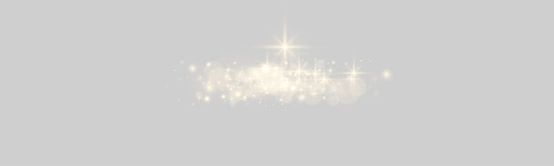 Fototapeta premium Luminous glitter dust, shimmering dots, soft circles with warm glow. Sparkling highlights, luminous sparks particles and gold light texture. Vector PNG illustration.
