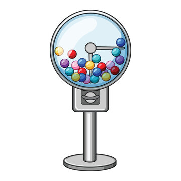 Gumball machine filled with vibrant assorted candies and a selection mechanism, representing concepts of chance, fortune, luck, and childhood memory
