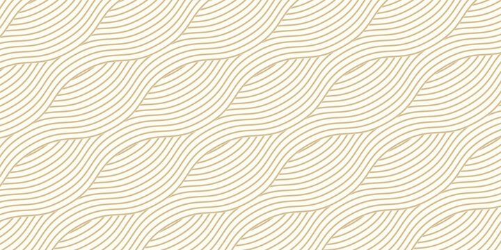 Yellow instant noodles, pasta and spaghetti texture with geometric wavy lines. Ramen, pasta vector pattern. Abstract food illustration background