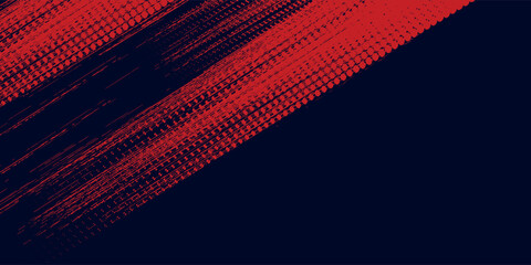 Fototapeta premium Halftone dots red and blue color pattern gradient grunge texture background. Dot pop art comic sport style vector illustration. grunge vector dots