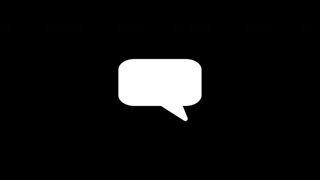 Speech Bubble Chat Comment Icon Pop Up Message Box Graphic animation