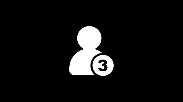 Subscriber Badge 3 Activity Update Alert Follower Request White animation