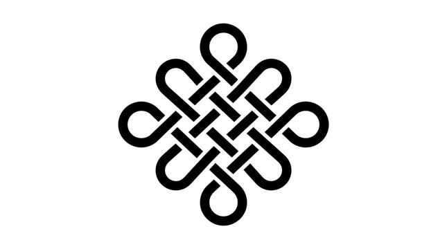 Endless Knot Symbol - Celtic Knot Inspired Abstract Design