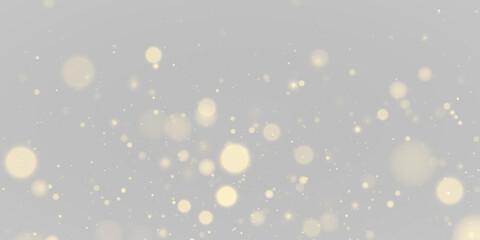 Obraz premium Scattered gold particles sparkle with radiant shimmer and elegant festive brilliance. Glowing bokeh circles merge with magical stardust, soft highlights and warm illumination PNG. 