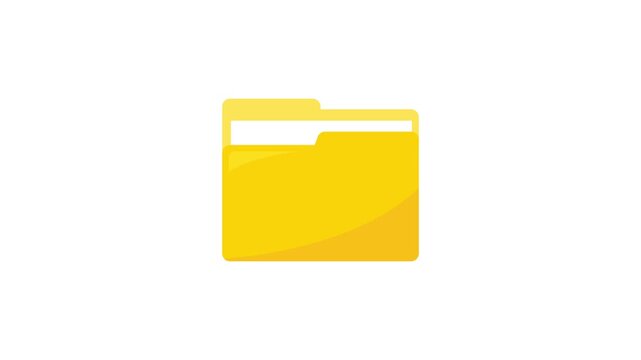 Fast file transfer, quick torrent of copying data from folder to folder on computer, white background footage