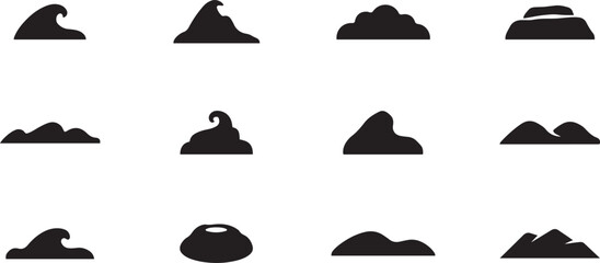 snow drift pattern icon set silhouette Vector illustration. square type Bundle © Ayman