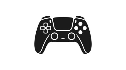 Game controller vector icon illustration featuring a modern console gamepad silhouette for digital entertainment design projects © VectroGraphy