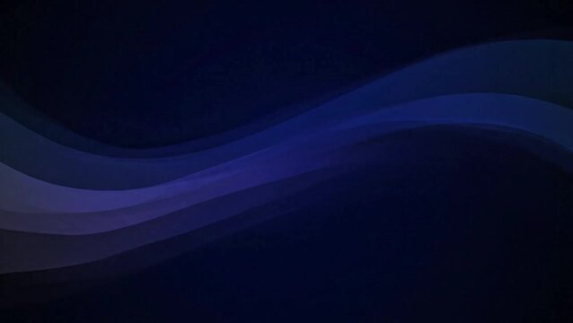 Smooth, flowing abstract waves of deep blue and purple light on a dark, mysterious background, creating a sense of depth and movement.