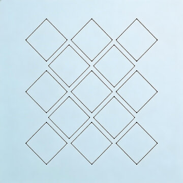 Geometric pattern of dotted squares