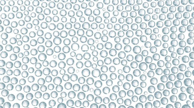 Abstract pattern with repeating blue circles on a soft light background