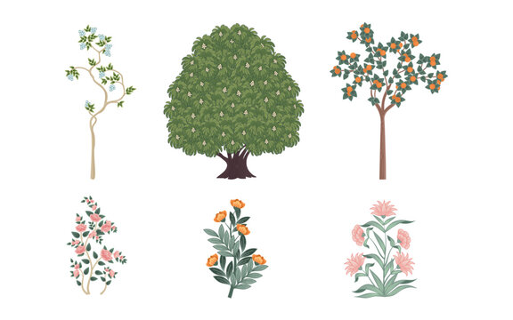 A culturally inspired retro tree design that reflects the grandeur and heritage of a royal kingdom.