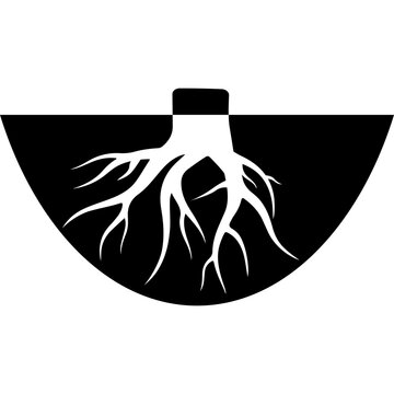 Underground Tree Roots Vector Illustration