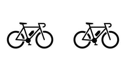 Obraz premium Professional Minimal Vector Icon Bicycle with water bottle vector icon set Editable Stroke, Outline and Solid Style, Black Monochrome, Isolated on White Background