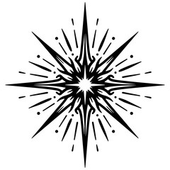 Fototapeta premium Starburst Icon Set with Geometric Sparkle Details