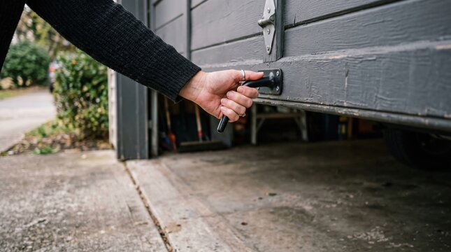 Close the garage door.