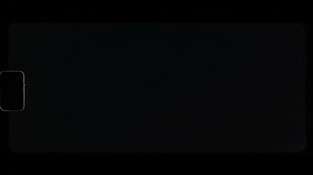 Vintage film frame overlay on black background with sprocket hole for cinematic transitions