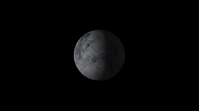 Planet Pluto Rotating In Deep Space Solar System Astronomy Science Realistic