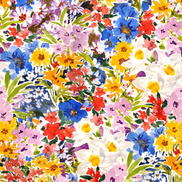 seamless watercolor all over design vectore patterns digital textile design 