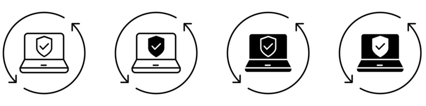 System update icon vector. Software upgrade illustration sign. Operating system update symbol. System maintenance logo or mark.