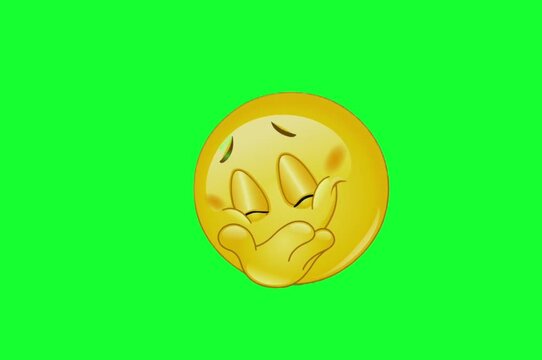 Golden emoji with hand covering face on green background, symbolizing shame or embarrassment