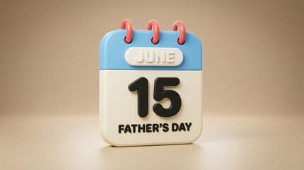 Father's day calendar icon june 15th
