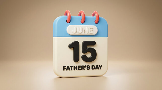 Father's day calendar icon june 15th