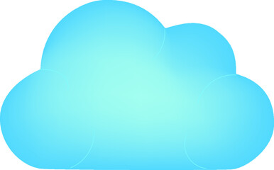 Fototapeta premium Blue Cloud Vektor icon Illustration