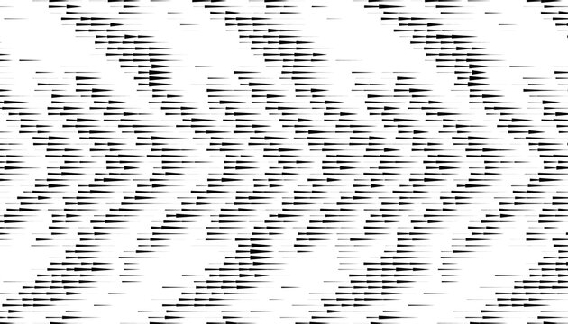 Black and white abstract halftone pattern with sharp arrows shape for sporty background and jersey design. Editable graphic resource. Vector Format Illustration. EPS10 