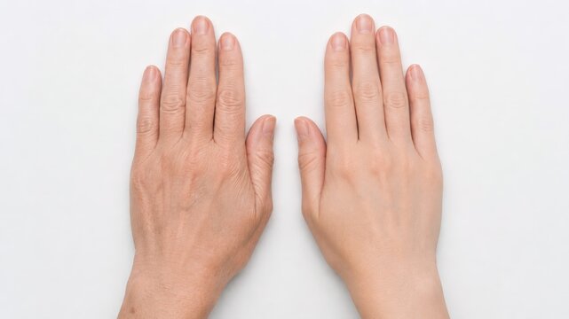 Before and after hand rejuvenation comparison showing smoother skin after dermal filler, collagen biostimulation, PDRN therapy and aesthetic anti aging treatment for youthful hands