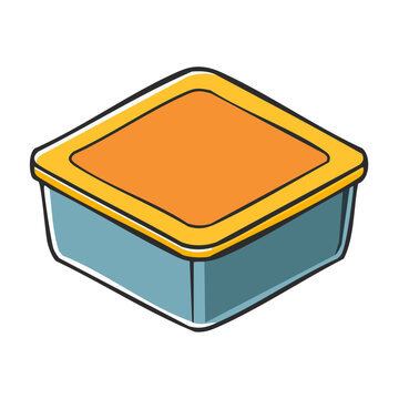 Hexagonal gift box with gold and blue design
