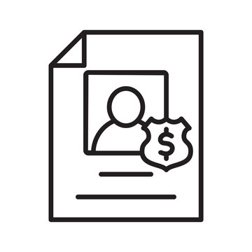 Wanted poster criminal reward line icon
