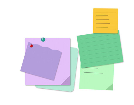Colorful sticky notes arranged in creative layout