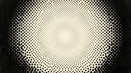 Abstract halftone dot pattern background, monochrome circular gradient texture, retro comic style backdrop for design © GraphicsWorld
